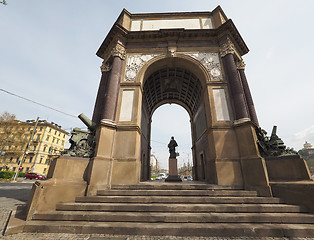 Image showing Arco del Valentino arch in Turin