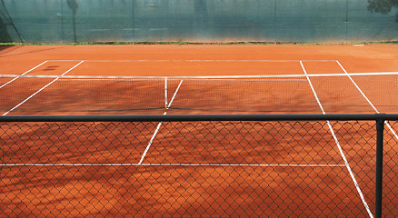 Image showing Clay tennis court