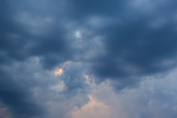 Image showing Dramatic clouds after thunderstorm