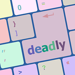 Image showing social concept: computer keyboard with word deadly vector illustration