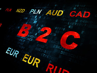 Image showing Business concept: B2c on Digital background