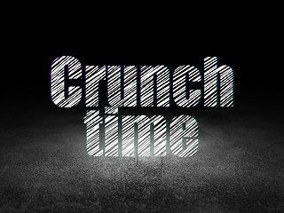 Image showing Finance concept: Crunch Time in grunge dark room
