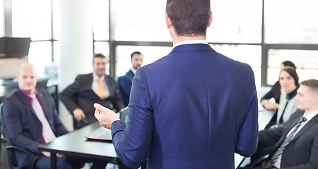 Image showing Corporate business team office meeting.