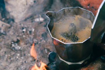 Image showing coffee on the coals