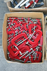 Image showing Red Clamps