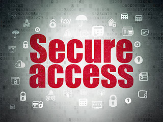 Image showing Protection concept: Secure Access on Digital Paper background