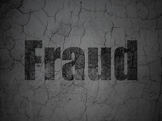 Image showing Protection concept: Fraud on grunge wall background
