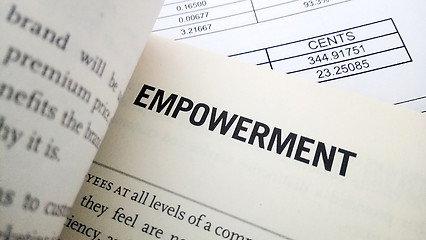 Image showing Empowerment word on book