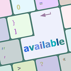 Image showing available button on computer keyboard key vector illustration