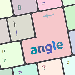 Image showing angle Button on Modern Computer Keyboard key vector illustration