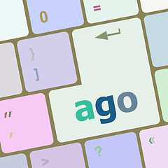 Image showing ago message on enter key of keyboard keys vector illustration