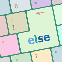 Image showing else button on computer pc keyboard key vector illustration