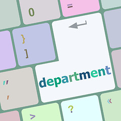 Image showing business concept: computer keyboard with word department vector illustration