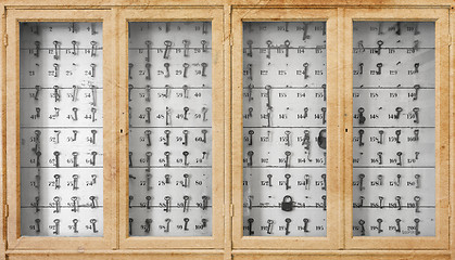 Image showing Vintage keys with numbers