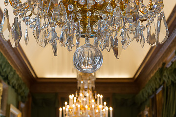 Image showing Chrystal chandelier close-up