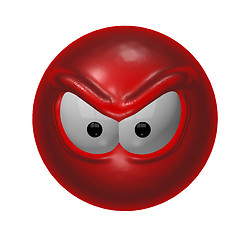 Image showing evil red smiley - 3d illustration