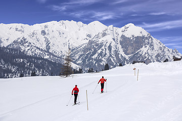 Image showing Cross-country skiing langlauf