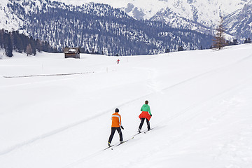 Image showing Cross-country skiing langlauf