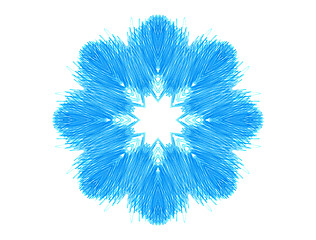 Image showing Abstract blue concentric pattern shape