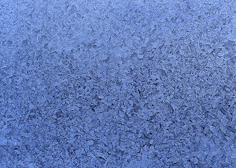 Image showing Natural ice pattern on winter glass