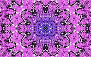 Image showing Bright pink-lilac mosaic pattern