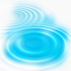 Image showing Abstract blue concentric ripples
