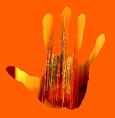 Image showing Abstract hand background