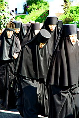 Image showing Nuns take part in the religious procession