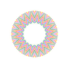 Image showing Colorful round concentric pattern