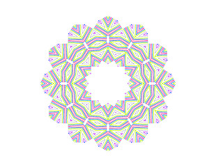 Image showing Abstract color lines pattern on white