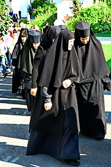 Image showing Nuns take part in the religious procession