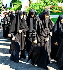 Image showing Nuns take part in the religious procession