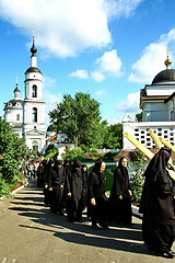 Image showing Nuns take part in the religious procession