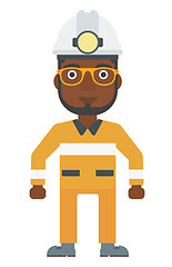 Image showing Confident miner in hardhat.