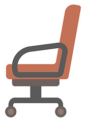 Image showing Brown office chair.