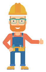 Image showing Builder showing thumbs up.