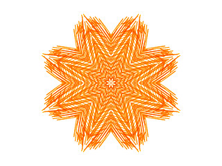 Image showing Abstract orange star shape