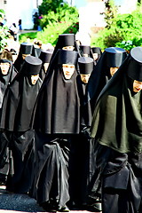 Image showing Nuns take part in the religious procession