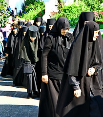 Image showing Nuns take part in the religious procession