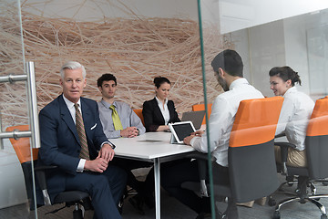 Image showing business people group brainstorming on meeting