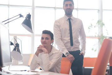 Image showing portrait of business couple at office