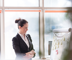 Image showing portrait of young business woman at modern office