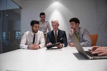 Image showing business people group brainstorming on meeting