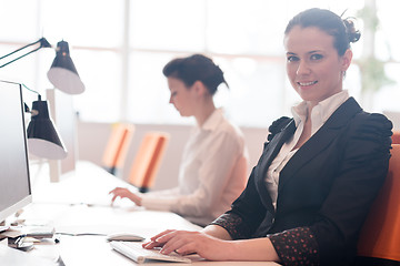 Image showing business woman at  office people group in background