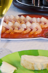 Image showing Close up on sliced bread on a table