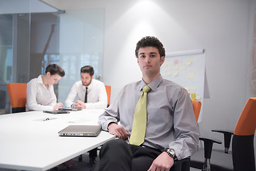 Image showing portrait of young business man at modern office