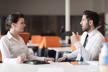 Image showing business couple working together on project