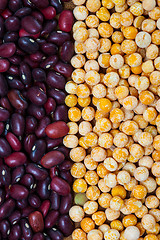 Image showing red bean and green pea