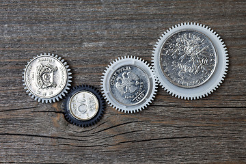 Image showing Gears with coins inside