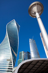 Image showing Office building on blue sky background